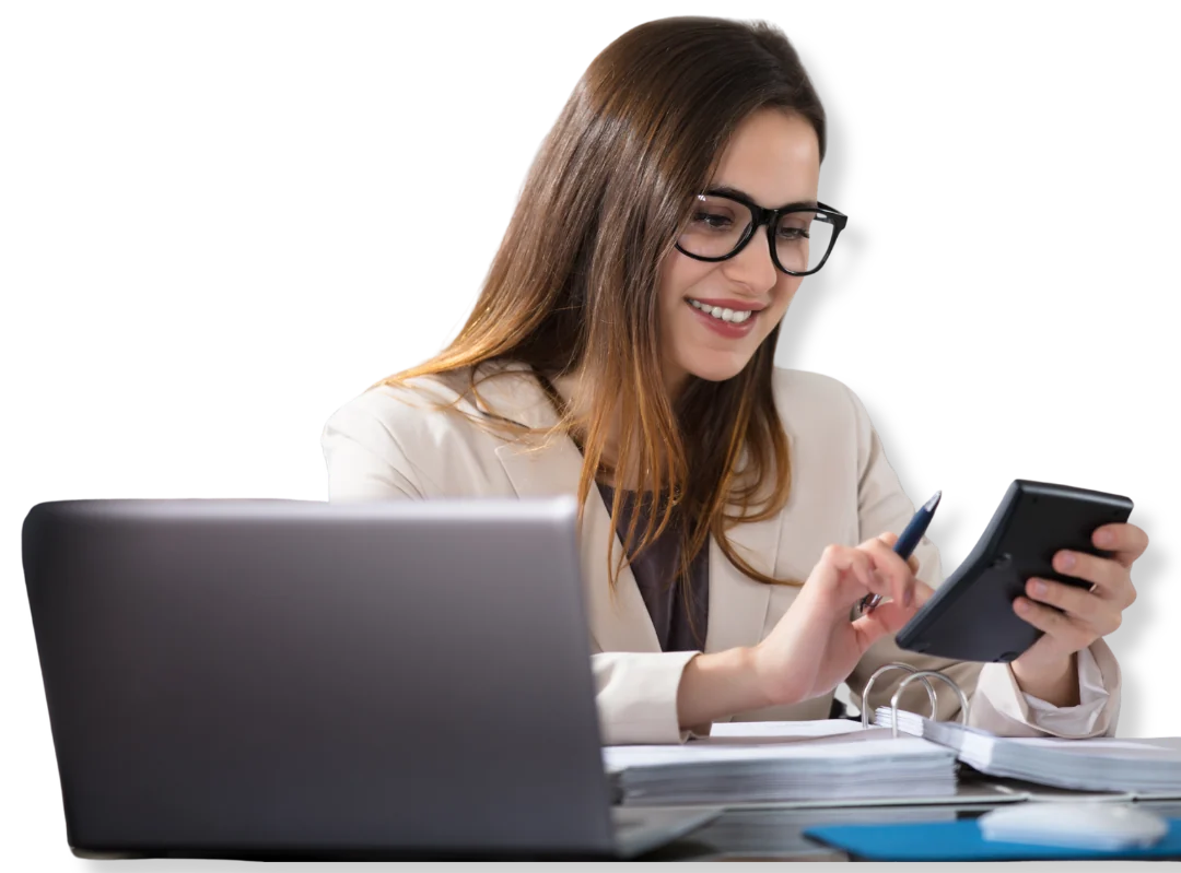 Profissional trabalhando no planejamento financeiro